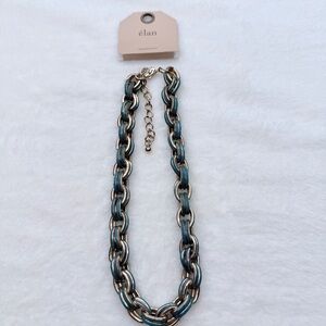 🚨3 for $15🚨 Elan - Blue and Gold Tone Chain Necklace